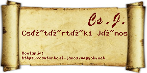 Csütörtöki János névjegykártya