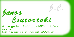 janos csutortoki business card